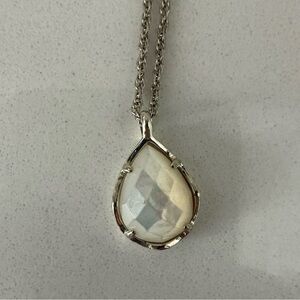Kendra Scott Kiri Teardrop Pendant Necklace Ivory Mother of Pearl and Gold
